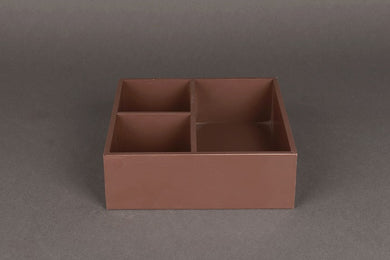 30651 Caixa para talheres madeira marrom 21 x 21 cm