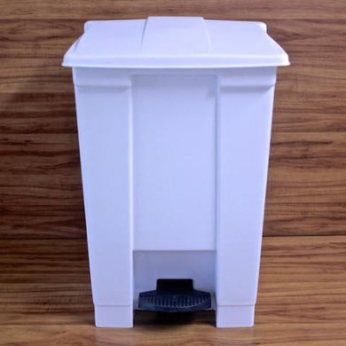 70309 Lixeira plástico com pedal branca 45 l 37 x 37 x 55 cm